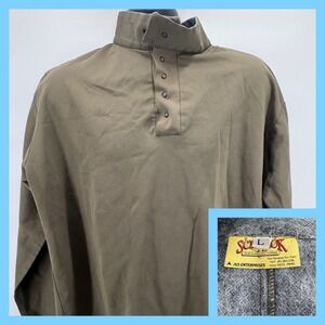 ScentLok Odor Eliminating Hunting Shirt Men's L Long Sleeve Mock Neck Snap Front